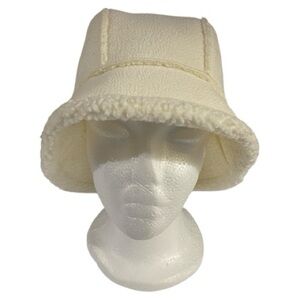 EUC Vintage Lands End Hat, Fleece, Sherpa, Bucket Hat, Sz L/XL, Winter, Snow